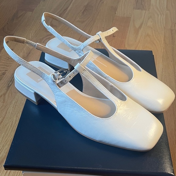 Dolce Vita Cream Slingback Heels - Picture 6 of 8